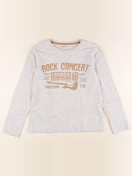 Tee-shirt - 10 ans Gris 1 - vertbaudet enfant 
