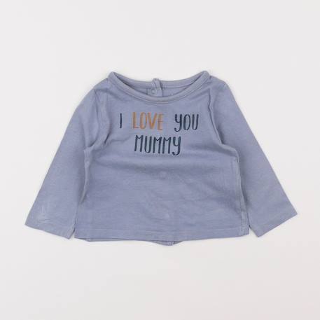 Tee-shirt - 3 mois Bleu 1 - vertbaudet enfant 
