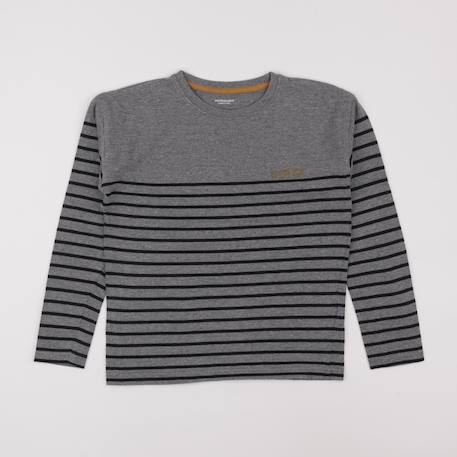 Tee-shirt - 10 ans Gris 1 - vertbaudet enfant 