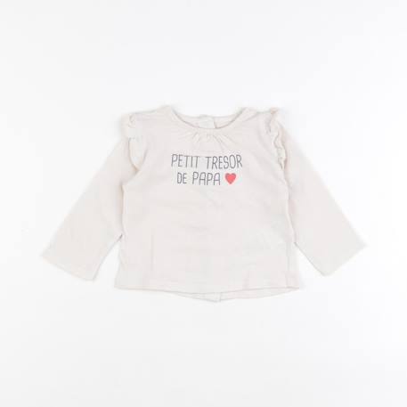 Tee-shirt - 6 mois Beige 1 - vertbaudet enfant 