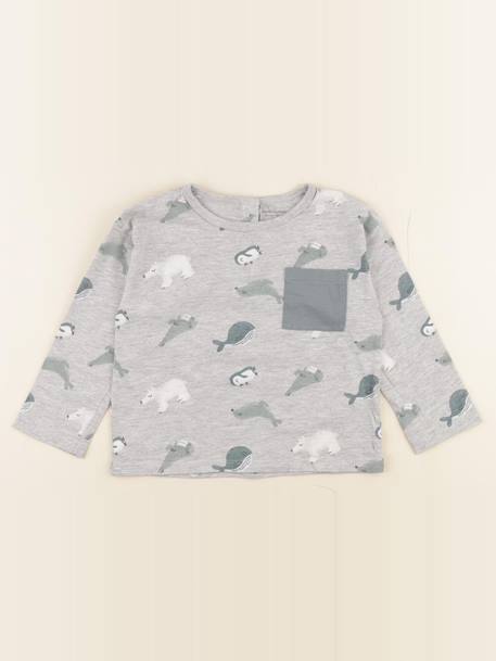 Tee-shirt - 36 mois Gris 1 - vertbaudet enfant 