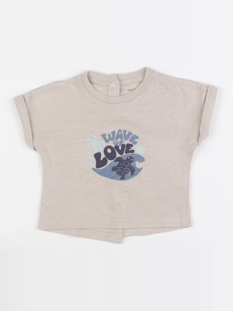 Tee-shirt - 3 mois Marron 1 - vertbaudet enfant 