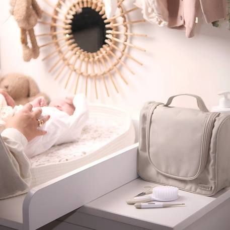 Grande trousse set de soin bébé 15 accessoires luxe dune Beige 2 - vertbaudet enfant 