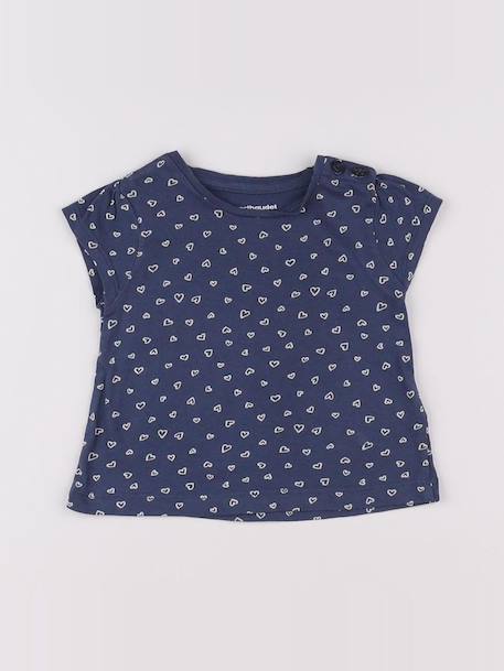 Tee-shirt - 3 mois Blanc, bleu 1 - vertbaudet enfant 