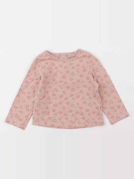 Tee-shirt coton - 6 mois Rose 1 - vertbaudet enfant 