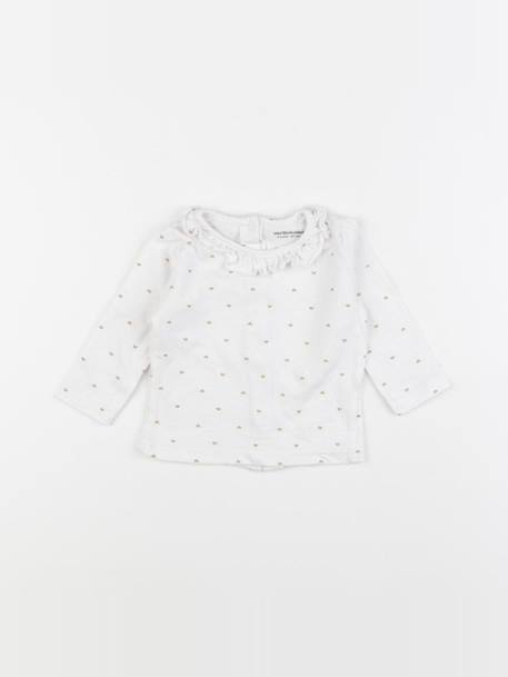 Tee-shirt - 6 mois Blanc 1 - vertbaudet enfant 