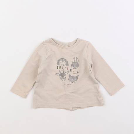 Tee-shirt - 3 mois Beige 1 - vertbaudet enfant 