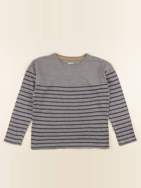 Tee-shirt - 10 ans Gris 1 - vertbaudet enfant 