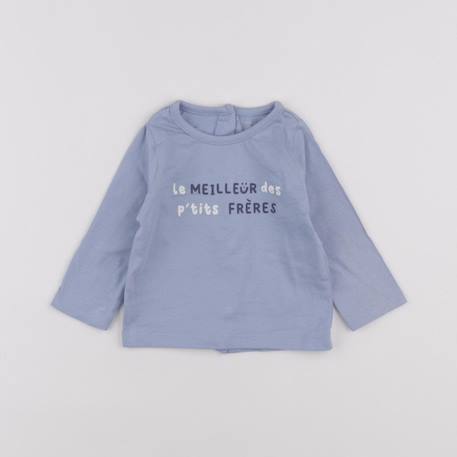 Tee-shirt - 3 mois Bleu 1 - vertbaudet enfant 