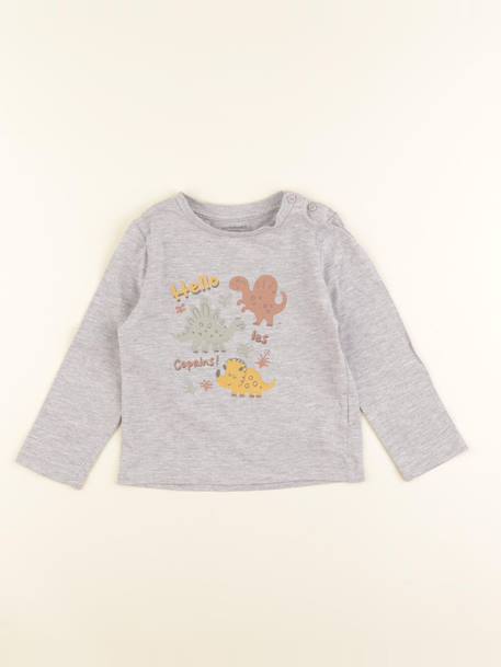 Tee-shirt - 24 mois Gris 1 - vertbaudet enfant 