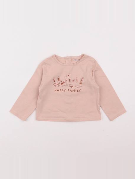 Tee-shirt - 6 mois Rose 1 - vertbaudet enfant 