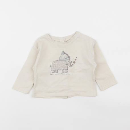 Tee-shirt - 9 mois Beige 1 - vertbaudet enfant 