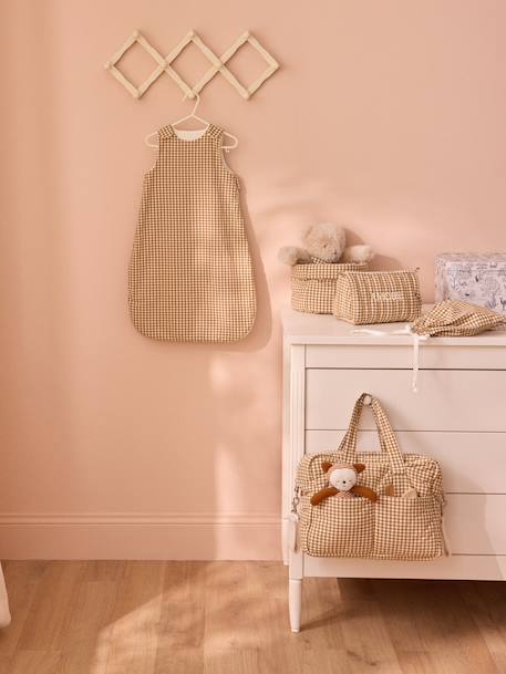 Gigoteuse légère percale de coton tog 1 Vichy caramel 3 - vertbaudet enfant 