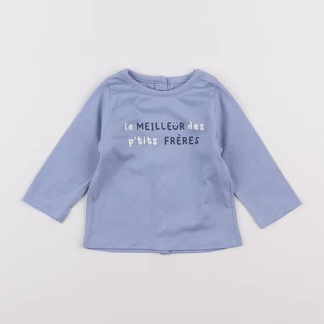 Tee-shirt - 3 mois Bleu 1 - vertbaudet enfant 