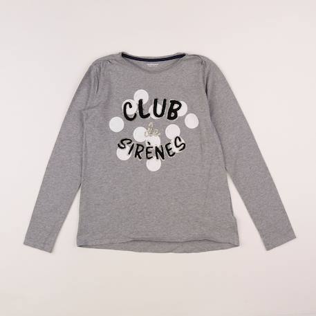 Tee-shirt - 12 ans Gris 1 - vertbaudet enfant 