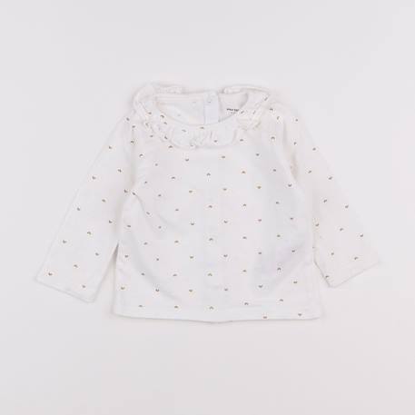 Tee-shirt - 6 mois Blanc 1 - vertbaudet enfant 