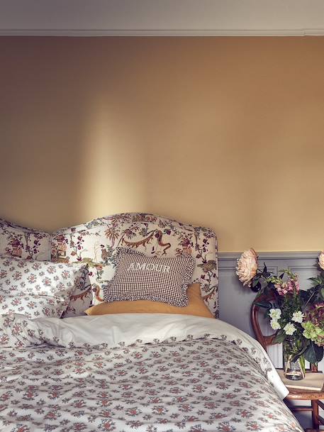 Coussin 'amour' imprimé vichy Vichy curry+Vichy vert 2 - vertbaudet enfant 