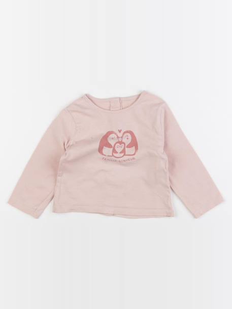 Tee-shirt - 9 mois Rose 1 - vertbaudet enfant 