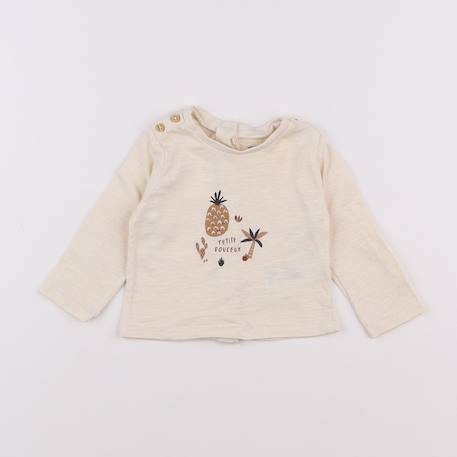 Tee-shirt - 3 mois Beige 1 - vertbaudet enfant 