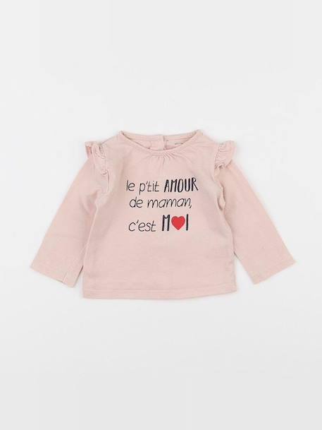Tee-shirt - 3 mois Rose 1 - vertbaudet enfant 