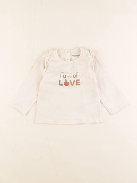 Tee-shirt - 12 mois Beige 1 - vertbaudet enfant 