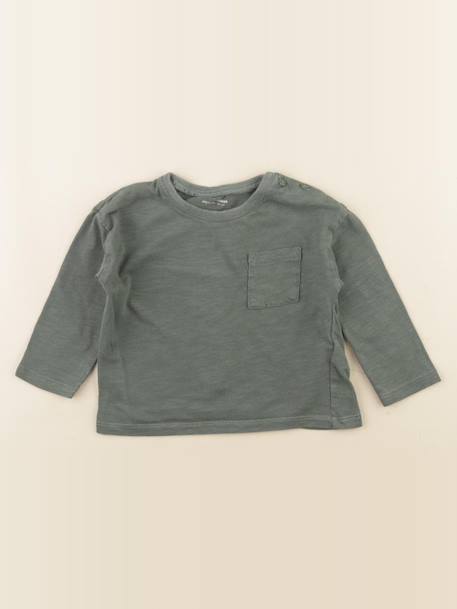 Tee-shirt - 12 mois Vert 1 - vertbaudet enfant 