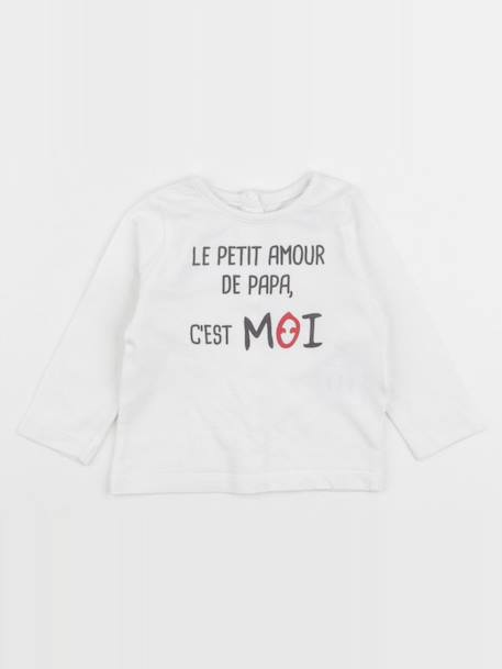 Tee-shirt - 3 mois Blanc 1 - vertbaudet enfant 