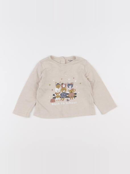 Tee-shirt - 3 mois Beige 1 - vertbaudet enfant 