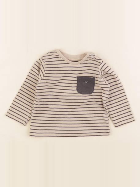Tee-shirt - 6 mois Beige 1 - vertbaudet enfant 