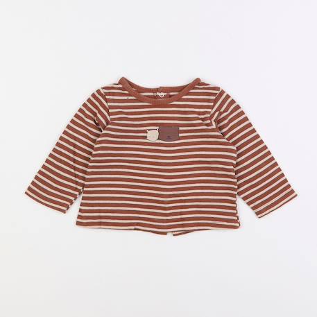 Tee-shirt - 6 mois Marron 1 - vertbaudet enfant 