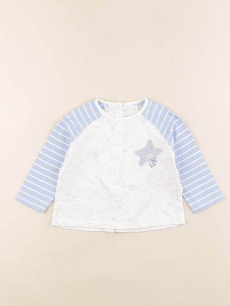 Tee-shirt - 12 mois Bleu 1 - vertbaudet enfant 