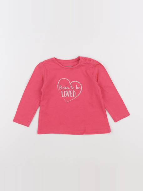 Tee-shirt - 12 mois Rose 1 - vertbaudet enfant 