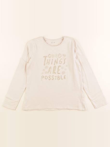 Tee-shirt - 10 ans Beige 1 - vertbaudet enfant 