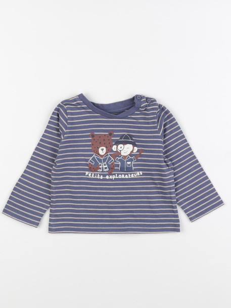 Tee-shirt - 9 mois Bleu 1 - vertbaudet enfant 