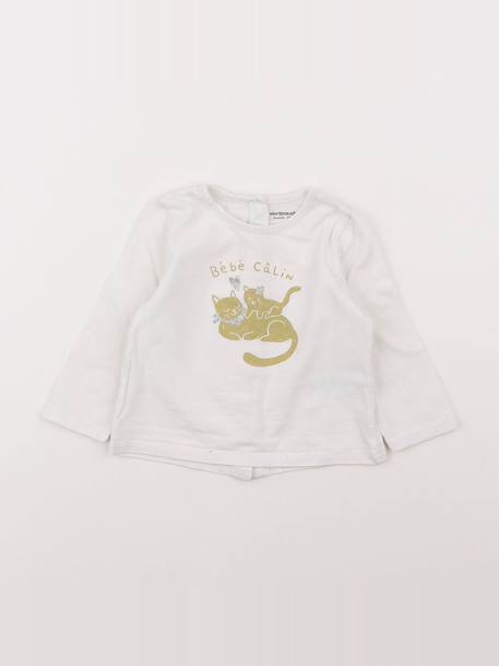 Tee-shirt - 9 mois Blanc 1 - vertbaudet enfant 