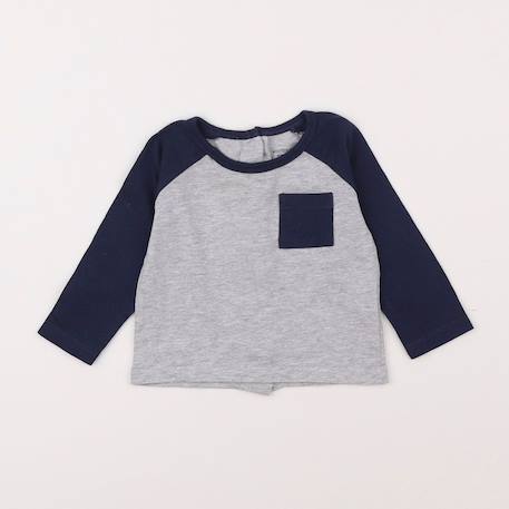 Tee-shirt - 6 mois Gris 1 - vertbaudet enfant 