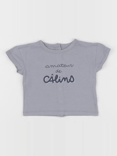 Tee-shirt - 6 mois Gris 1 - vertbaudet enfant 