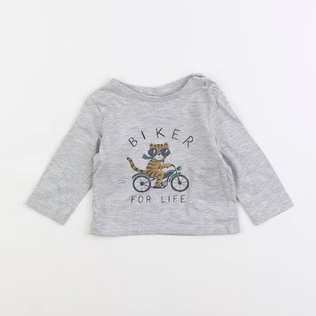 Tee-shirt - 3 mois Gris 1 - vertbaudet enfant 