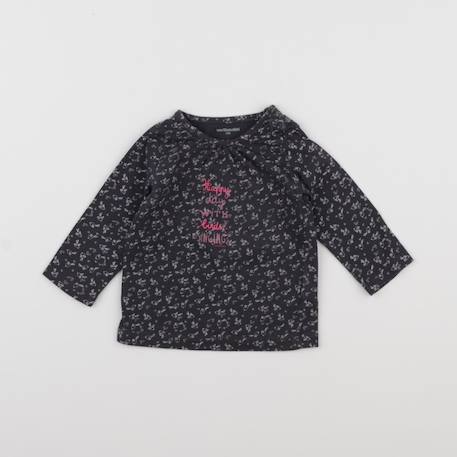 Tee-shirt - 6 mois Gris 1 - vertbaudet enfant 