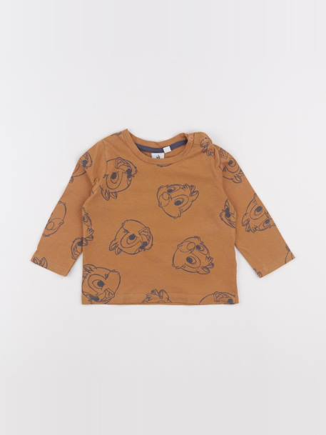 Tee-shirt - 9 mois Marron 1 - vertbaudet enfant 