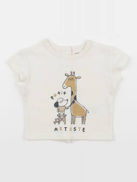 Tee-shirt - 3 mois Beige 1 - vertbaudet enfant 