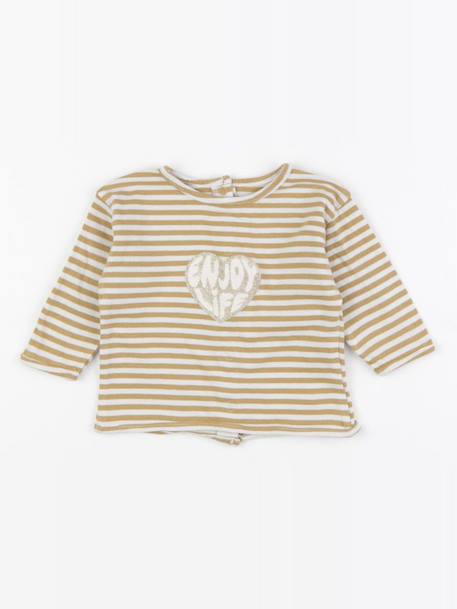 Tee-shirt - 3 mois Blanc, jaune 1 - vertbaudet enfant 
