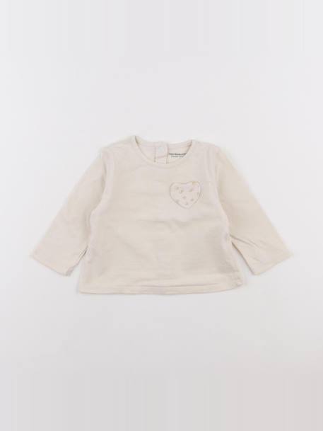 Tee-shirt - 6 mois Beige 1 - vertbaudet enfant 