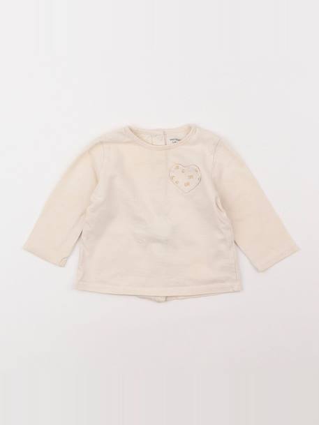 Tee-shirt - 6 mois Beige 1 - vertbaudet enfant 