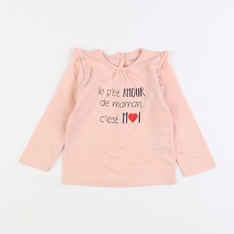 Tee-shirt - 12 mois Rose 1 - vertbaudet enfant 