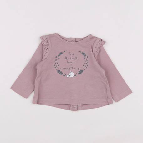 Tee-shirt - 3 mois Violet 1 - vertbaudet enfant 