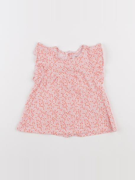 Tee-shirt - 9 mois Blanc, orange 1 - vertbaudet enfant 