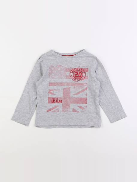 Tee-shirt - 4 ans Gris 1 - vertbaudet enfant 