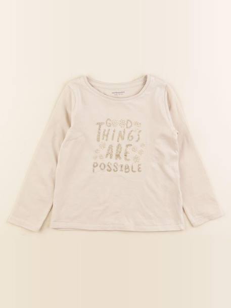 Tee-shirt - 3 ans Beige 1 - vertbaudet enfant 