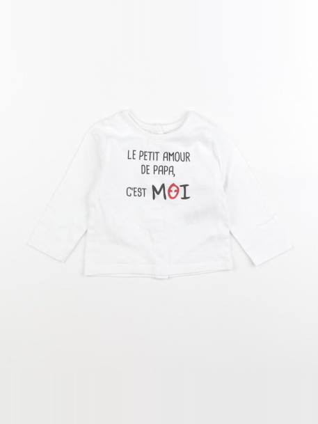 Tee-shirt - 9 mois Blanc 1 - vertbaudet enfant 